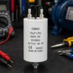 مكثف تشغيل موتور CBB60 25µF 450V